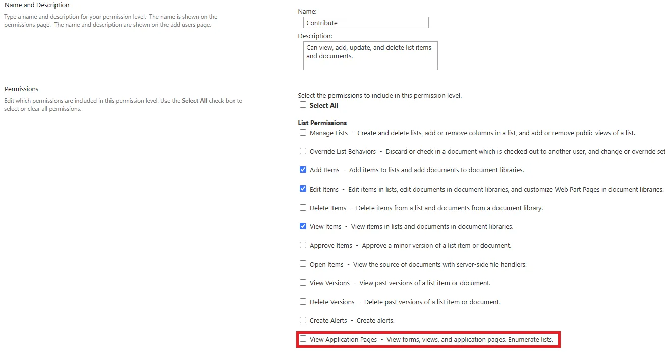 Application pages image